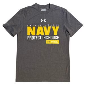 Under Armour US Navy Protect This House Short Sleeve Shirt Unisex Loose Medium